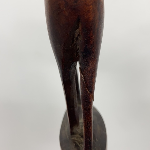 Wooden Brown Gazelle Home Decor Figure Hand Carved - Picture 7 of 7